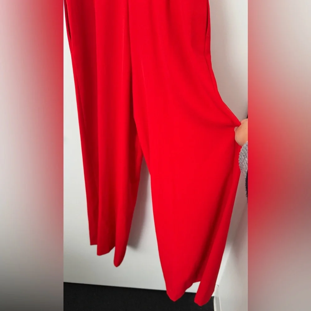 Donna Ricco Red Halter Jumpsuit, Size 16 - NWT - Picture 5 of 10